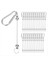 Boncuklu Anahtarlık Çubukları 24 Pcs Metal Boncuklu Anahtar Kezleri Boşluklar Toplu Yapım Malzemeleri Snap Hook Gümüş (Yurt Dışından) 1