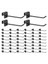 96 Pcs Gridwall Kancaları 4 Inç Siyah Metal Panel Hook Askı Kare Tüp Slatwall Kancalar Kabin Ceket Kanca Peg Kancaları (Yurt Dışından) 2