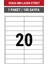 95x26mm Lazer Etiket | 1 Paket | 100 Sayfa | No: 20 | Ofis, Ambalaj, Etiketleme | Yapışkanlı 5