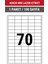 40x20mm Lazer Etiket | 1 Paket | 100 Sayfa | No: 70 | Ofis, Ambalaj, Etiketleme | Yapışkanlı 5