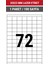 35x23mm Lazer Etiket | 1 Paket | 100 Sayfa | No: 72 | Ofis, Ambalaj, Etiketleme | Yapışkanlı 5