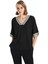 Yeni Sezon V Yaka Desenli Oversize Dokulu Kadın Bluz 1