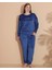Estiva 25394 Uzun Kol Battal Kadife Pijama Takımı 2