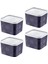 4'lü Set No Frost Saklama Kabı Lacivert 1250 ml 1
