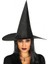 Yetişkin Boy Siyah Cadı Şapkası ve Uzun Siyah Cadı Peruğu 1