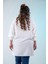Kadın 210084 Büyük Beden Yanı Yırtmaçlı Gömlek Beyaz 2
