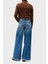 Pamuklu Wide Leg Yüksek Bel Geniş Paça Jeans Bayan Kot Pantolon WW0WW46731 1A5 3