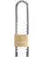 1950EURD Katı Pirinç Anahtar Asma Kilit, 7 Ila 15,5 cm Arasında Ayarlanabilir Kelepçeli,, 15,5 x 5 x 1,4 cm 1