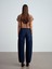 72090 %100 Pamuk Dikiş Detaylı Baggy Jean-Lacivert 1