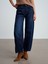 72090 %100 Pamuk Dikiş Detaylı Baggy Jean-Lacivert 4