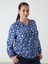 Yeni Sezon Kaçık Yaka Desenli Kadın Gömlek 2