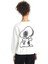 Yeni Sezon Bisiklet Yaka Snoopy Baskılı Oversize Kadın Kalın Sweatshirt 4
