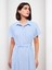 Yeni Sezon Düz Kısa Kollu Poplin Kadın Gömlek Elbise 3