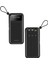 10.000 Mah Göstergeli Kendinden Kablolu Powerbank Siyah PB-120 1