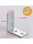 Raf Köşe Bağlantı Demiri 20X40X40 mm Metal L Demir (50 Adet) Dolap Mobilya Sabitleme Destek Seti 2
