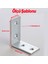 Raf Köşe Bağlantı Demiri 20X40X40 mm Metal L Demir (50 Adet) Dolap Mobilya Sabitleme Destek Seti 3