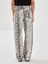 Yeni Sezon Straight Fit Desenli Kadın Jean Pantolon 4
