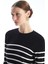 Yeni Sezon Bisiklet Yaka Çizgili Uzun Kollu Kadın Triko Kazak 1