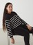 Yeni Sezon Bisiklet Yaka Çizgili Uzun Kollu Kadın Triko Kazak 2