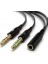Tek Girişli Kulaklığı Bilgisayara Bağlama, Kulaklık ve Mikrofon Ayırıcı, 1 Dişi 2 Ekek 3.5mm Jak Mikrofonlu Kulaklık Ayırıcı, Çevirici Aux 3.5mm Stereo Dişi x 2 Stereo Erkek Kulaklık Ayırıcı 3