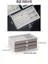 Modern Gri 3 Çekmeceli Takı Bijuteri Mücevher Kutusu Organizer Düzenleyici Şeffaf 13 x 23 x 10 cm 3