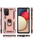 Samsung Galaxy A02S Kılıf Sofya Yüzüklü Silikon Kapak - Rose 3