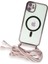 Iphone 11 Kılıf Divo Lazer Askılı Magsafe Kapak - Pembe 3