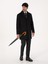 Erkek Siyah Slim Fit Yün Kaşmir Karışımlı Palto 50315262-VR046 11