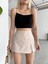 Sptrns Tek Yırtmajlı Şort Etek Bej (Beden: S) 1