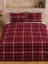 Home Kırmızı Ekose Desenli Pamuklu Çift Kişilik Nevresim Seti 200X220 cm 2