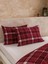 Home Kırmızı Ekose Desenli Pamuklu Çift Kişilik Nevresim Seti 200X220 cm 3