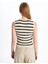Yeni Sezon V Yaka Çizgili Kadın Triko Yelek 4