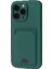 iPhone 16 Pro Kılıf Kelvin Kartvizitli Silikon - Koyu Yeşil 1
