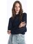 Yeni Sezon Bisiklet Yaka Ajurlu Uzun Kollu Kadın Triko Kazak 1