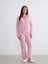Yeni Sezon U Yaka Çiçekli Kadın Pijama Takım 2