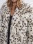Yeni Sezon Ceket Yaka Leopar Desenli Kadın Kürk Mont 3