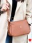 Sofia 3 Bölmeli Yumuşak Deri Çift Askılı Baget ve Omuz Çantası 3