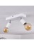 Modern Beyaz 2XE27 Mafsallı Hareketli Başlık(Glop Ampul Hariç) Metal Spot Avize 3