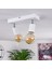 Modern Beyaz 2XE27 Mafsallı Hareketli Başlık(Glop Ampul Hariç) Metal Spot Avize 4