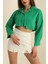 Sptrns Poplin Crop Gömlek Yeşil S3060 (Beden: 38) 3