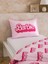 Home Pembe Barbie Baskılı Tek Kişilik Nevresim Seti 160X220/50X70 cm 3