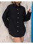 Yzlal Relax Fit Keten Gömlek Siyah S255349 (Beden: M) 4