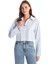 Yeni Sezon Çizgili Crop Poplin Kadın Gömlek 1