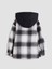 Yeni Sezon Çıkarılabilir Kapüşonlu Ekose Erkek Çocuk Gömlek 2