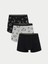 Yeni Sezon Standart Kalıp Desenli Erkek Boxer 3'lü 1