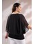 Kadın 3330365 Fermuarlı Şifon Bluz Siyah 6