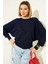 Sptrns Yarasa Kol Salaş Bluz Lacivert T4273 (Beden: Xl) 1