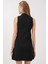 15906 Sıfır Kol Mini Triko Elbise - Siyah 5