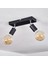 Modern Siyah 2XE27 Mafsallı Hareketli Başlık(Glop Ampul Hariç) Metal Spot Avize 5