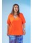 Kadın 333069 Geniş Yaka Bluz Turuncu 6